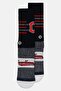 x NBA Men Graphic Print Crew Sock, Navy - 4