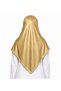 Women Hijab with Front Button Detail, Elegant Draped Muslim Headscarf, Modest Islamic Head Covering - 4