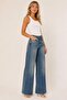Wide Leg Denim Pants - 2