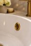 Mat Gold Sink Overflow Ring Mat Gold Sink Drain Stopper 1 Piece - 2