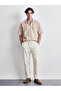 Beige Baggy Fit Men's Jean Trousers - 6