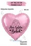 18 Inch Pink Heart Foil Balloon |   Welcome Baby Rainbow Printed |   Newborn Baby Shower Hospital Room Decoration Balloon