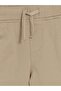 Beige Elastic Waist Boy's Trousers - 2