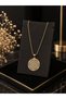 Stylish Gold-Tone Steel Necklace