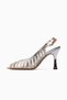 Women's Stone Detailed Evening Dress Shoes 26Y 26Y204-2 Silver - 2
