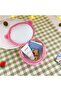 Cute Cat Hello Kitty Patterned Pink and White Plush Handbag Makeup Bag Zippered Organizer - 6