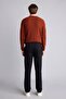 Regular Fit Normal Waist Flowy Fabric Side Pocket Trousers H4809Ax26Au - 5