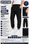 Boys' Black Pocketed Sweatpants, 2-Strand Seasonal Elastic Cuffs, Comfortable Fit, Suitable for School, Ages 9-15 - 2