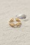 Gold Color Ship Chain Model Zircon Stone Women's Ring