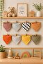 Plain and Striped (8 Pieces) 100% Cotton Fabric Double Layer Snap Fastener Baby Drool Bib & Scarf Set
