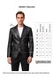 Adrian Brown Lined Punto Stitched Men's Genuine Leather Classic Blazer Jacket - 5