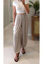 Beige Satin Shalwar Trousers - Dp261051 - 2