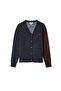 Monogram broşlu colorblock hırka - 3