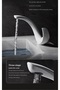 Bathroom Sink Faucet Waterfall New Modern Design White Color Imported with 7 Years Warranty - 5