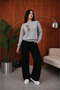 Women's You Are Written Heart Printed Comfortable Fit Crew Neck Gray Sweatshirt - 3
