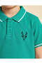 Boys Green Embroidered Polo Shirt - 3