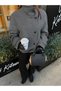 Women's Stand Collar Short Cashmere Coat with Buttoned Pocket Detail Winter Coat Jacket