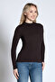 8546 Half Turtleneck Cashmere Micro Modal Ultra Light Long Sleeve Blouse - 3
