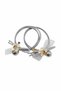 Elegant Floral Detailed Gray Rubber Hair Clips Set of 2 - Stylish and Convenient