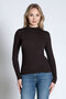 8546 Half Turtleneck Cashmere Micro Modal Ultra Light Long Sleeve Blouse - 2