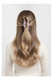 Purple Pearlescent Cherry Detailed Large Size Hair Claw Clip Stylish and Convenient for Women - 2