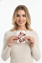 Stylish Burgundy Bow Design Hair Clip Set - 3 Piece Clip Set - 4