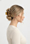 Turtle Shell Patterned Yellow Brown 3-Piece Hairpin Set - 3