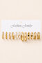 Women's Gold Multi-Earring Set – 6-Piece Stylish and Trendy Design - 6