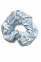 Cherry Patterned Light Blue Satin Buckle Elastic - Stylish and Convenient Hair Accessory