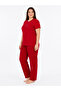 Plus Size Summer Awesome Red Pajama Set - 2
