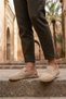 Men's Amaya Handmade Beige Faux Leather Powder Espadrille Loafer Slippers - 3