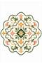 Eta Tile Flower Patterned Modern Woven Base Decorative Carpet Eta4115