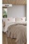 Royal Crest Double Bedding Pique Set Dark Beige - 2