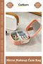 # Makeup Bag Travel Type Jewelry Case Compact Stylish Portable Organizer Makeup Box Bag with Mirror - 4