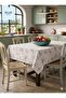 Tablecloth Fiber-Lined Pvc Non-Slip Stain-Resistant Wipeable Kitchen and Garden Table Cover. - 4