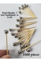 1000 Pieces of Decorative Silver Ball Pearl Beads Cake Picks 6.5 cm - Pearl Size 7 mm - 3