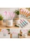 Patterned Hard Plastic Spoon Set - 2