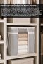 6 Pieces Storage Bag with Windows - Striped Clothing Organizing Pillow Storage Organizer 30X45X50 - 2