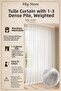Dobby Chain Pattern Tulle 1/3 Regular Pleated Stylish Quality Weighted White Tulle Curtain That Matches Any Combination - 6