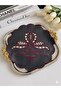 6 Pieces of Double-Sided Leather Hole-Embroidered Coffee Coasters & Cocktail Napkins & Coasters.