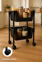 2-Tier Rolling Organizer Shelf Toy Cabinet,Kitchen Shelf, Bathroom Shelf, Pantry Organizer Storage