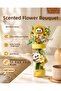 Panda and Sunflower Themed Room Scented Vase 638 Piece Lego Set-Block Toy-Building Set - 2