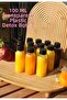 12 Pieces Black Leak-Proof Plastic Bottles with Caps 100 ml Ginger Shot Detox Fruit Juice Bottle