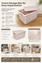3-Piece Decorative Storage Box - Bathroom Kitchen Organizer with Lid, In-Cabinet Organizer 40Lt Pink - 3