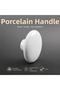 (1 Piece) Porcelain Round Flat White Color (1 Piece) Furniture Kitchen Wardrobe Cabinet Door Handle Drawer - 6
