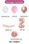 -2- Age Rose Gold Happy Birthday Banner Themed Balloon Bundle 15 Pieces - 2