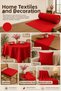 Red Gabardine Fabric, Suitable for Making Bags, Canvas, Punchwork, Embroidery, Curtains, Tarpaulin, and Sunshades. Width: 170cm - 6