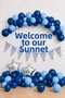 Welcome to Our Circumcision Decoration Set: Blue Balloon, Flag, Star, Foil Balloon, Circumcision Concept