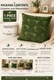 Embossed Textured Green Throw Pillow Cover Cream Decorative Modern Armchair and Sofa Cushion Cover - 5