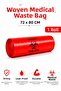 Medical Infected Waste Bag with Drawstring, Large 72 X 80 cm 100 Micron (1 Roll 10 Pieces)